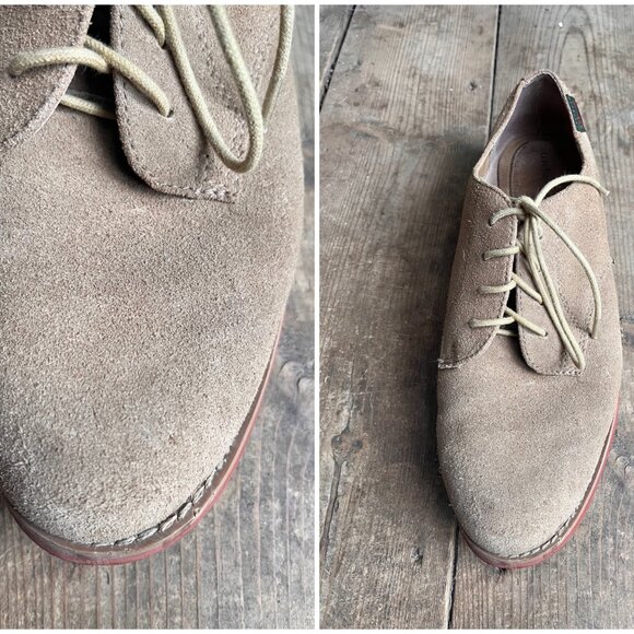 GH Bass Saddle Oxford Size Womens 10 Tan Suede Gum Sole Shoe - Picture 9 of 11